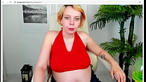 pregnant babe masturbates on cam